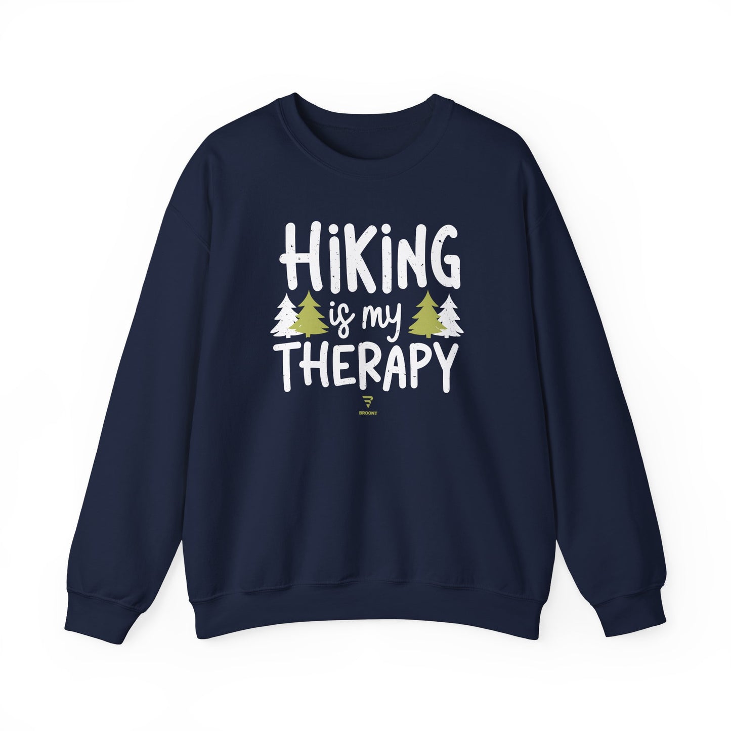 "Hiking is My Therapy" - The Perfect Companion for Your Outdoor Adventures Crewneck Sweatshirt