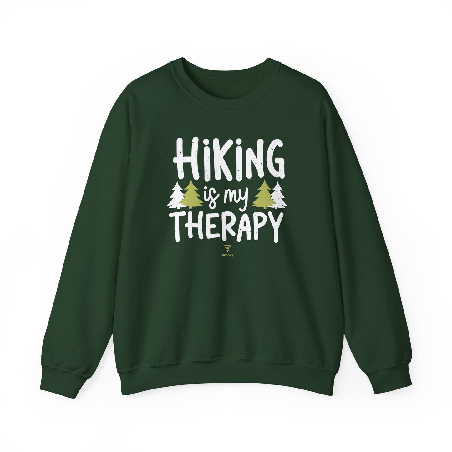 "Hiking is My Therapy" - The Perfect Companion for Your Outdoor Adventures Crewneck Sweatshirt