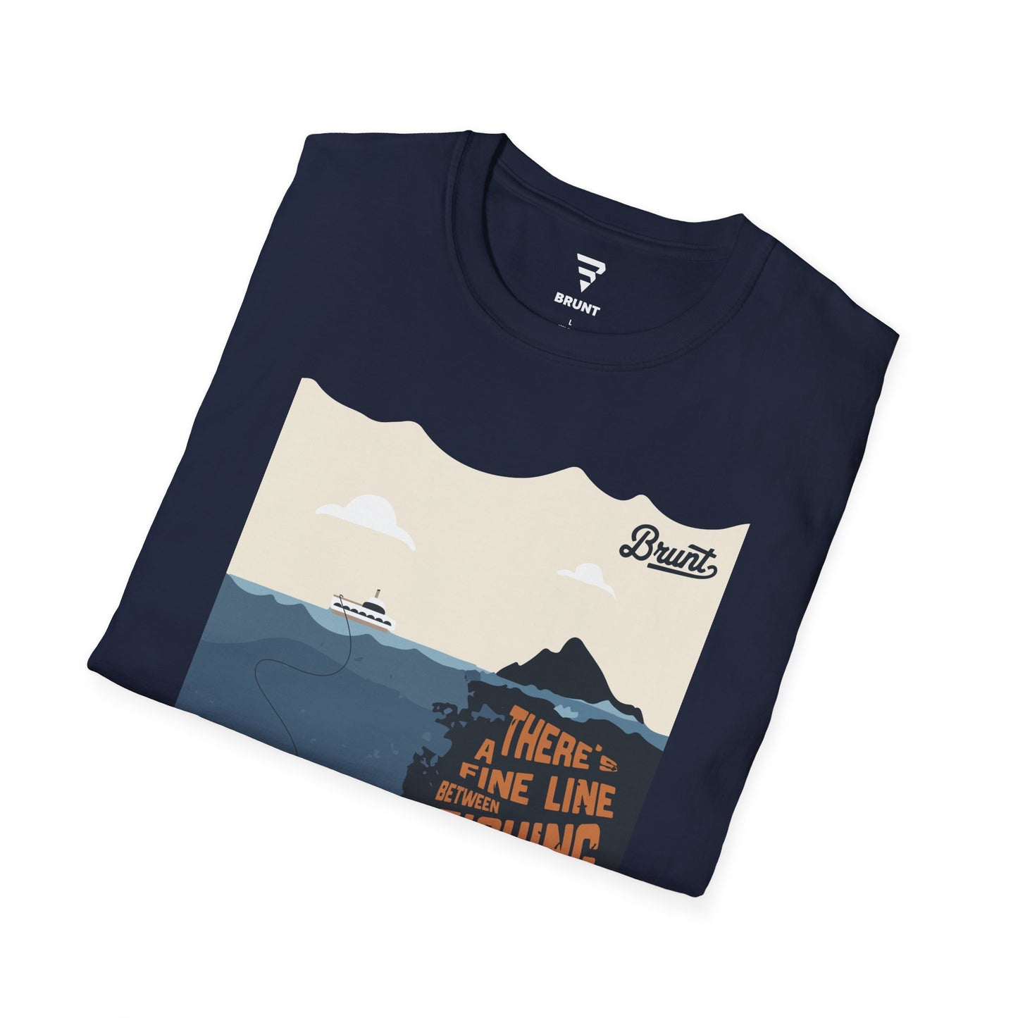 "There's a Fine Line Between Fishing and Just Standing on the Shore Like an Idiot" Men’s T-Shirt