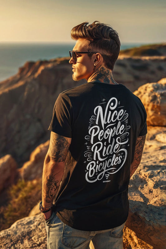 "Nice People Ride Bicycles" T-Shirt – The Perfect Biking Gift for Him