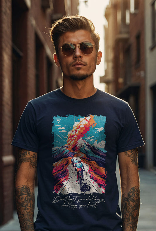 "Don't Limit Your Challenges, Challenge Your Limits" Biking T-Shirt