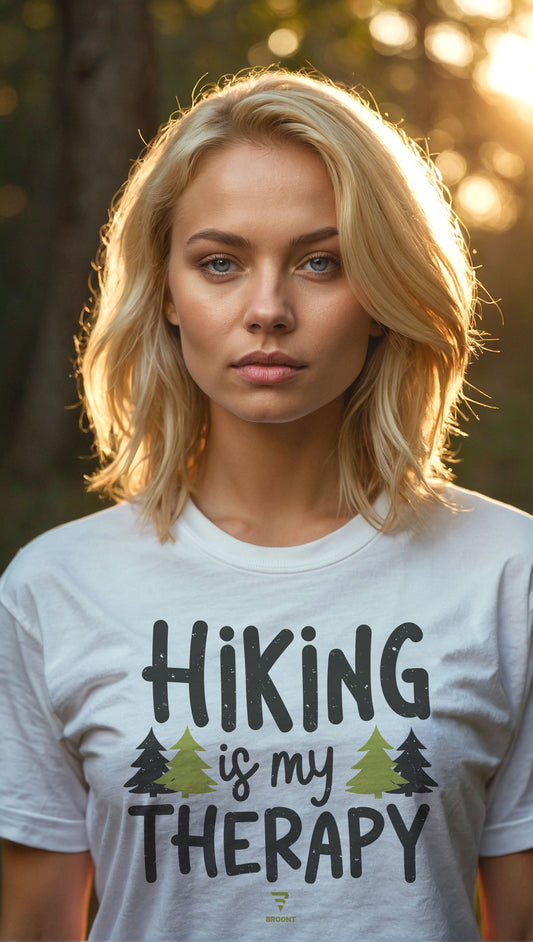 "Hiking is My Therapy" - The Perfect Companion for Your Outdoor Adventures T-Shirt