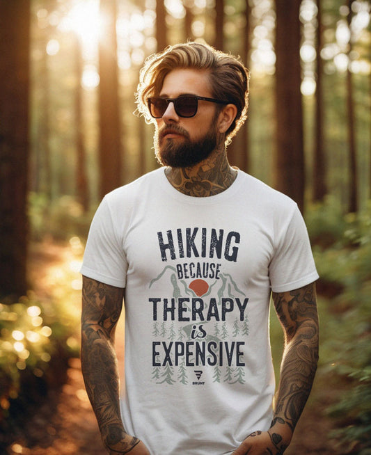 "Hiking! Because Therapy Is Expensive" - Hike, Camp, Trail T-Shirt