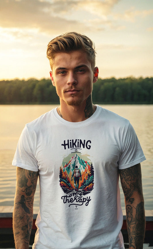 "Hiking is My Therapy " - The Perfect Companion for Your Outdoor Adventures T-Shirt