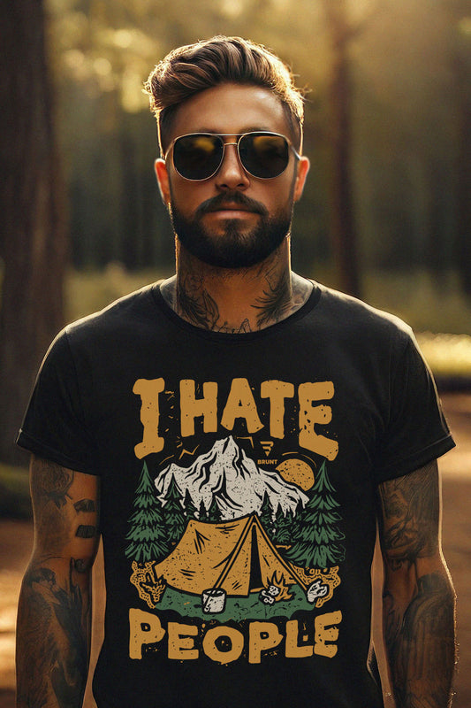 "I Hate People" - Camping, Hiking, Outdoor Essential T-Shirt