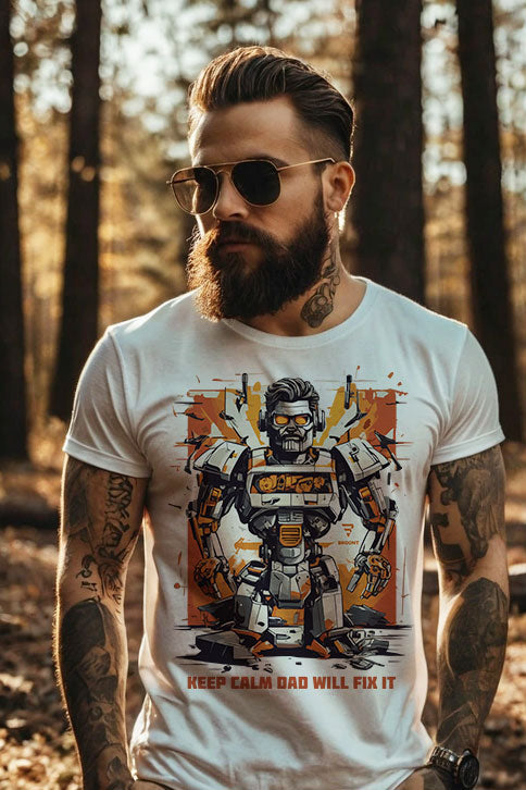 "Keep Calm Dad Will Fix It" T-shirt – the ultimate tribute to the unsung heroes in our lives!