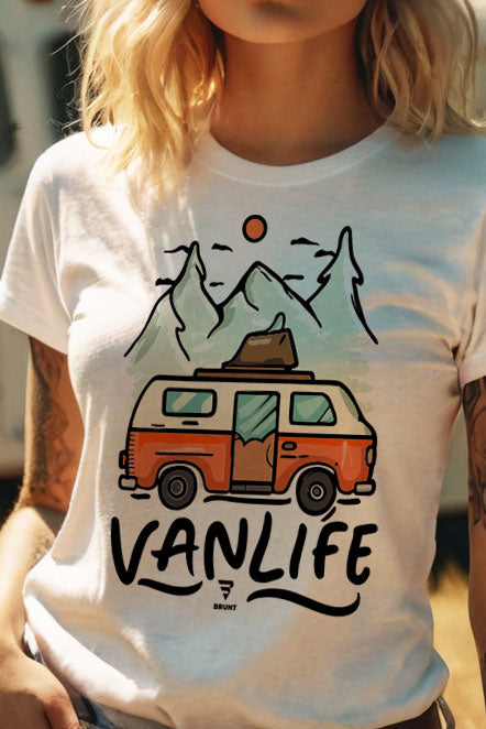 Embrace the spirit of freedom and adventure with the "Vanlife" Women’s T-Shirt!