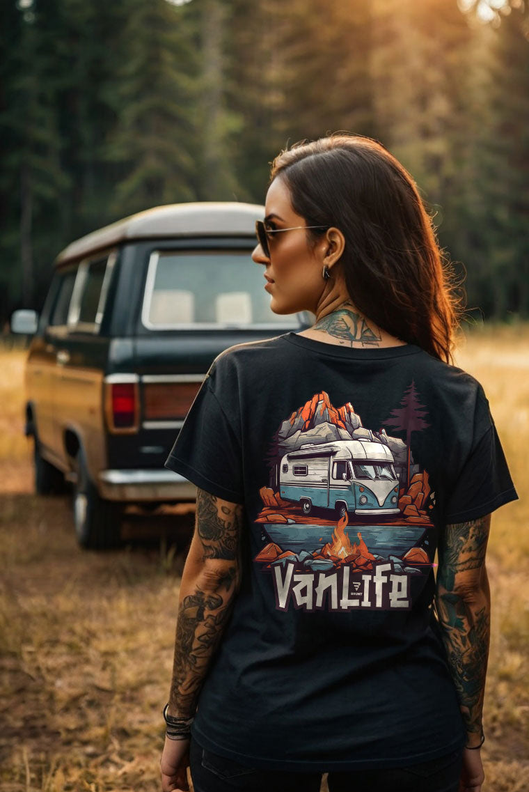 Embrace the spirit of freedom and adventure with the "Vanlife" Women’s T-Shirt!