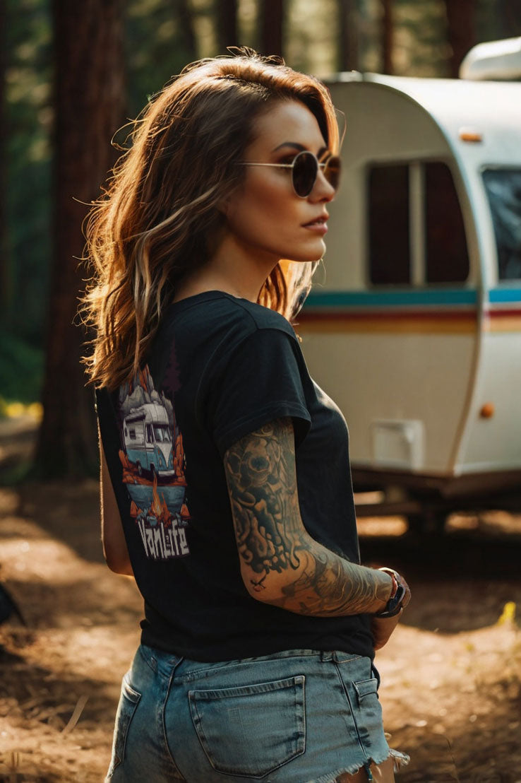 Embrace the spirit of freedom and adventure with the "Vanlife" Women’s T-Shirt!