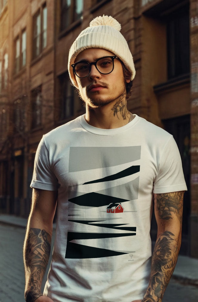 Embrace the serene beauty of the cold season with our Winter Landscape Men's T-Shirt
