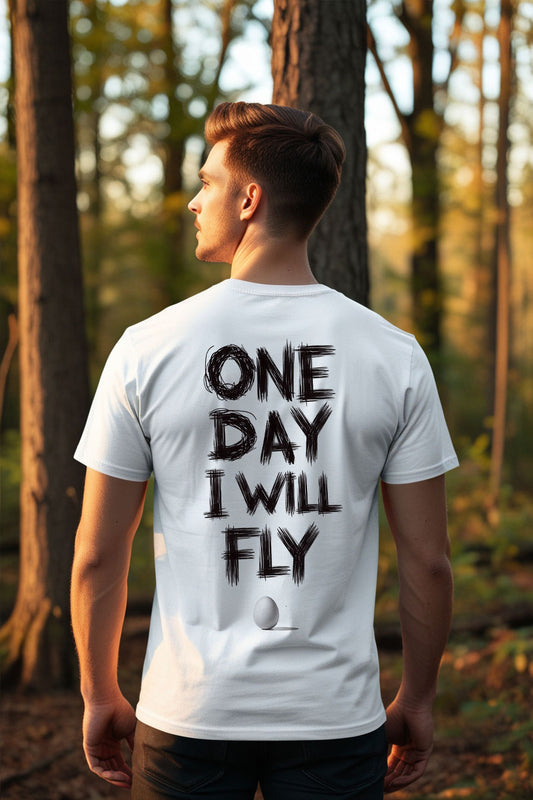 "One Day I Will Fly" T-shirt – an inspiring and stylish tee perfect for dreamers