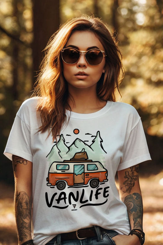 Embrace the spirit of freedom and adventure with the "Vanlife" Women’s T-Shirt!