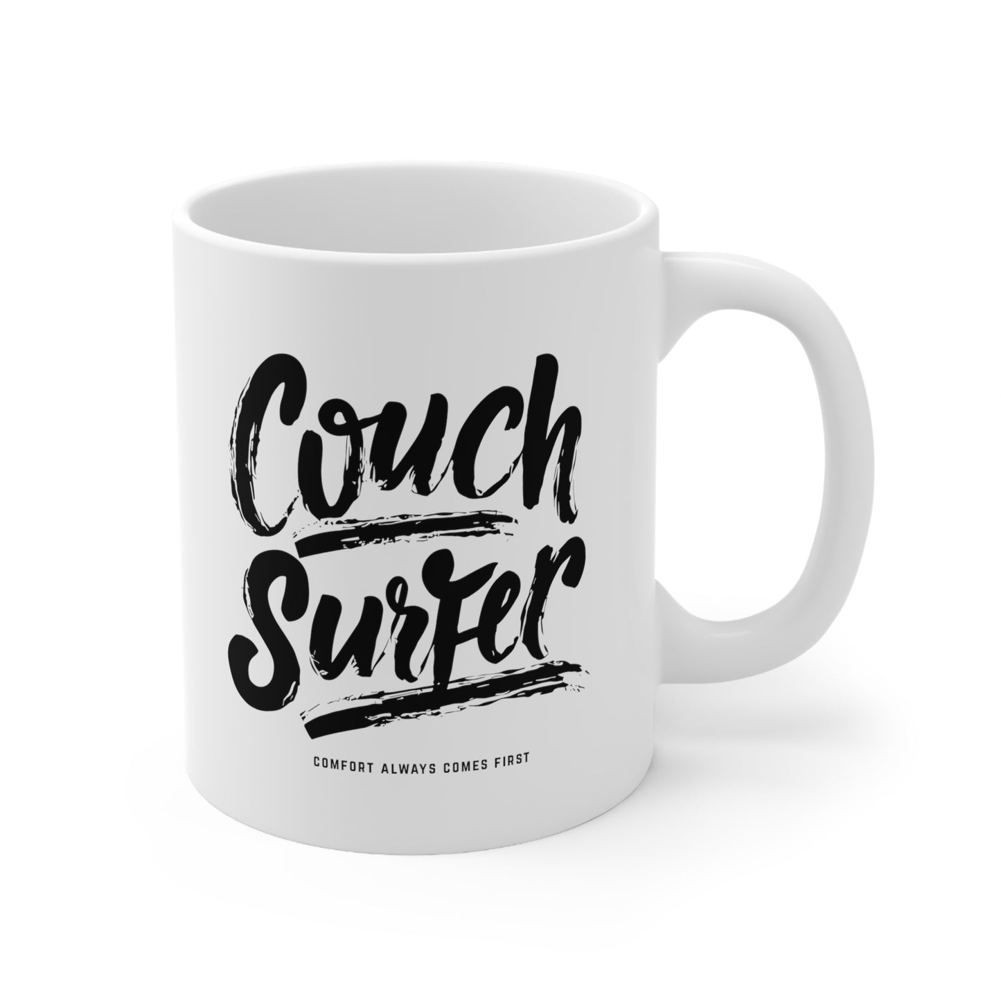 "Couch Surfer." mug