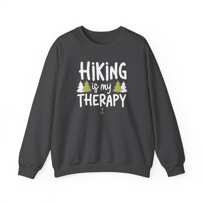 "Hiking is My Therapy" - The Perfect Companion for Your Outdoor Adventures Crewneck Sweatshirt