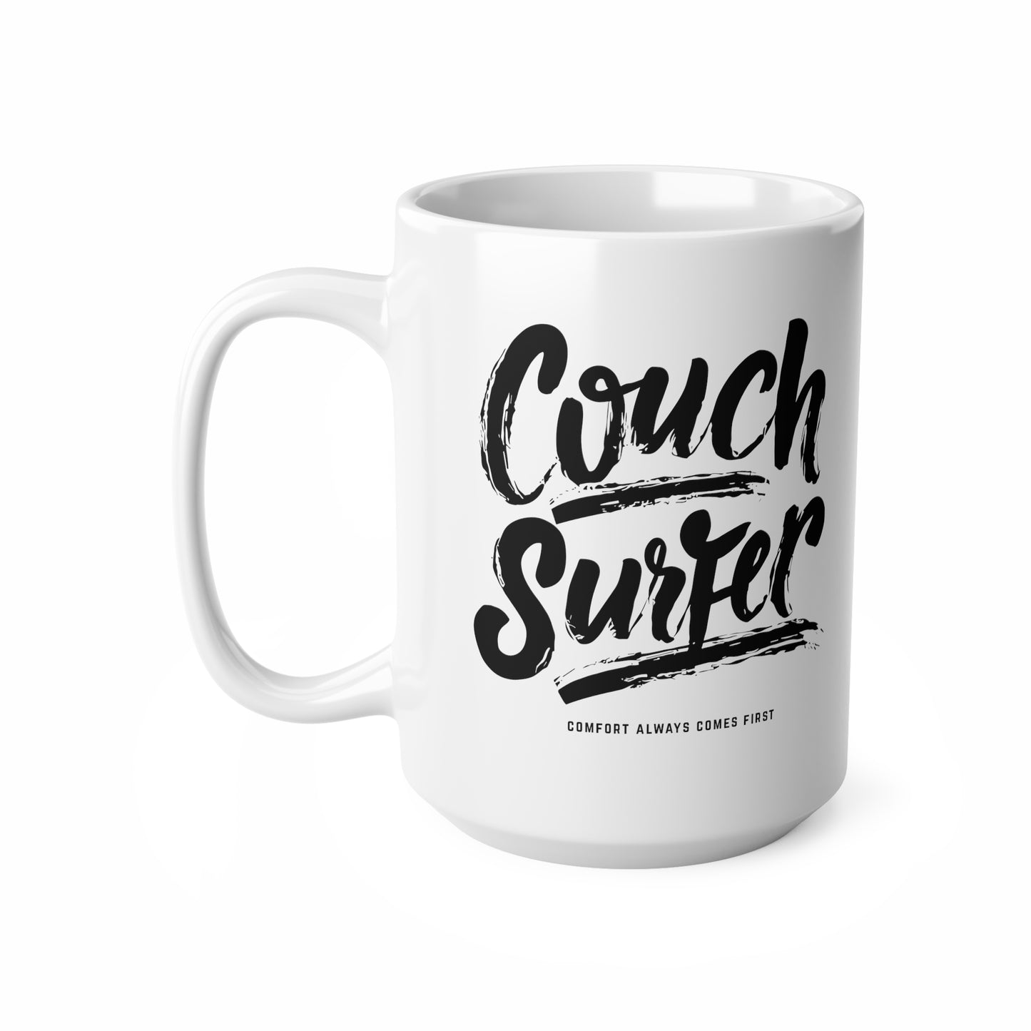 "Couch Surfer." mug