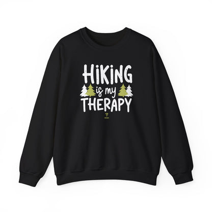 "Hiking is My Therapy" - The Perfect Companion for Your Outdoor Adventures Crewneck Sweatshirt