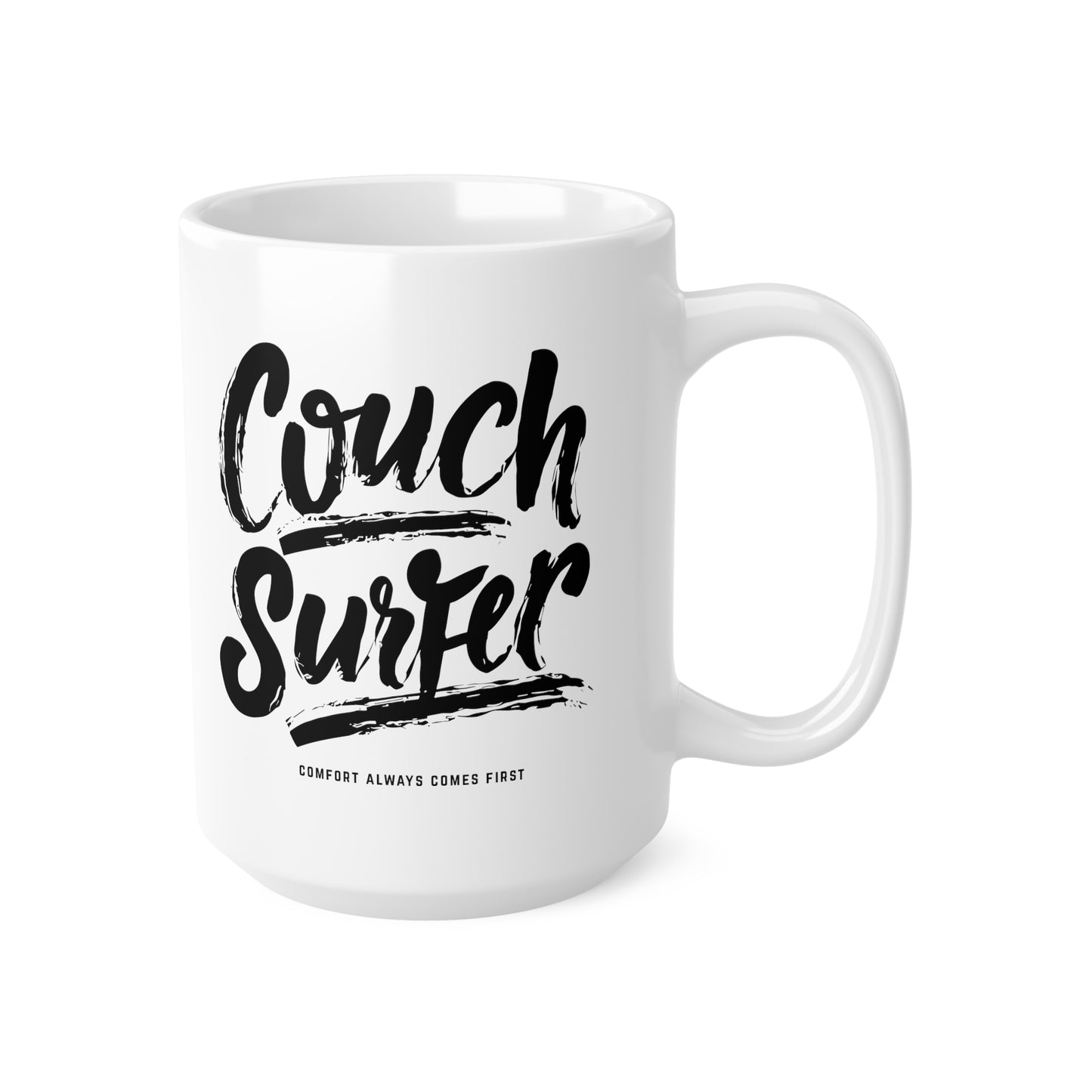 "Couch Surfer." mug