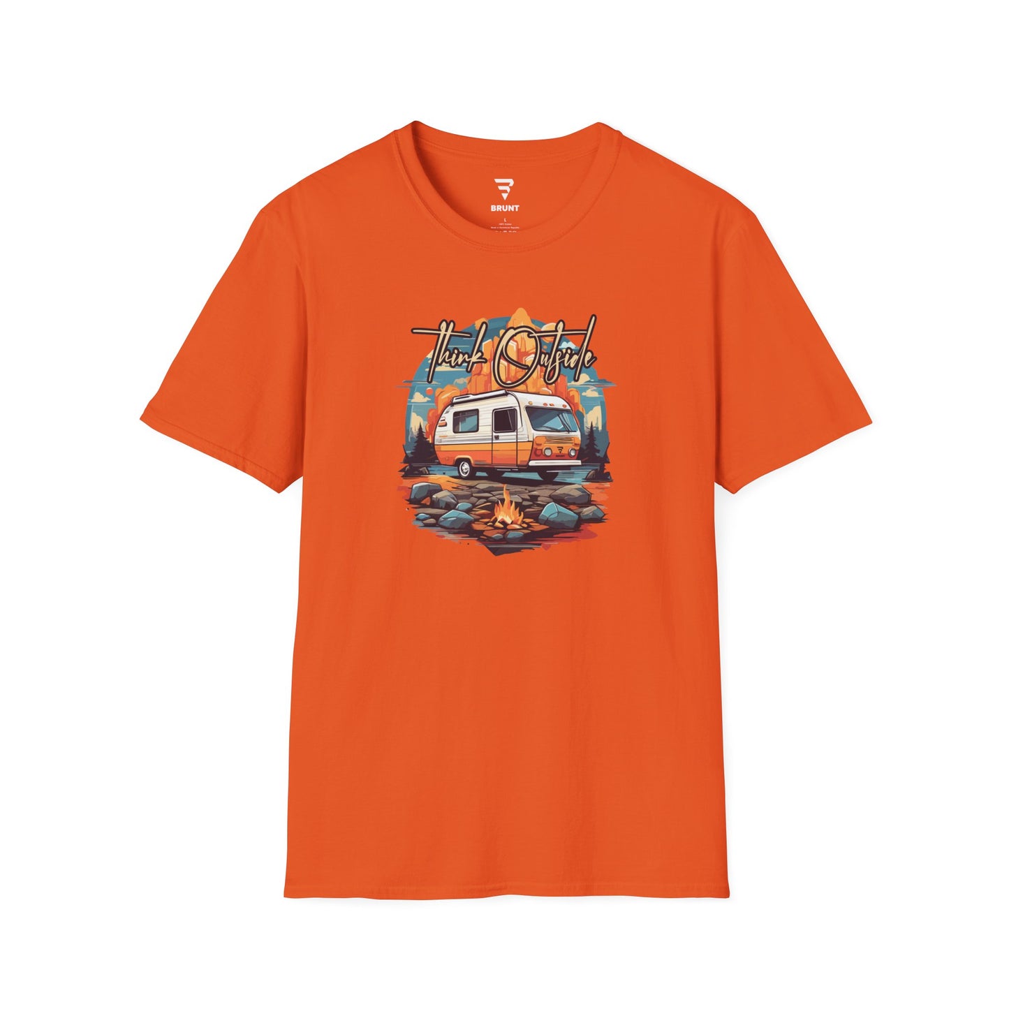 "Think Outside" - Adventure Van Life Retirement Travel Camping Essential T-Shirt