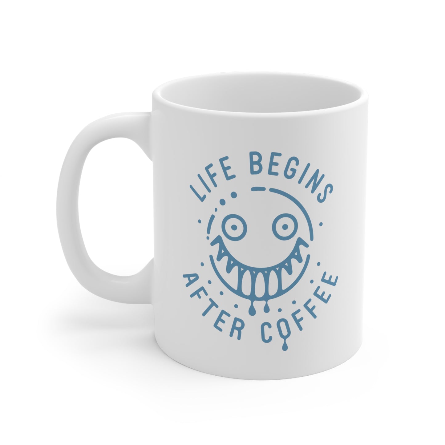 "Life Begins After Coffee" mug