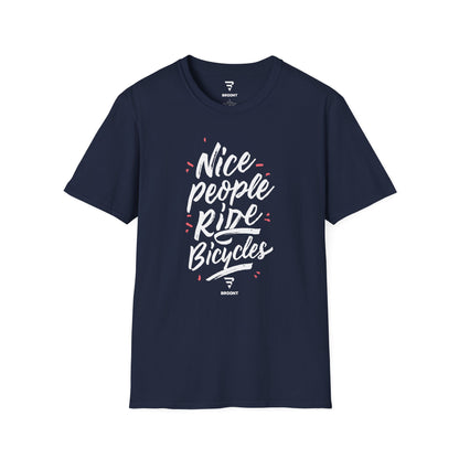 "Nice People Ride Bicycles" T-Shirt – The Perfect Biking Gift for Her