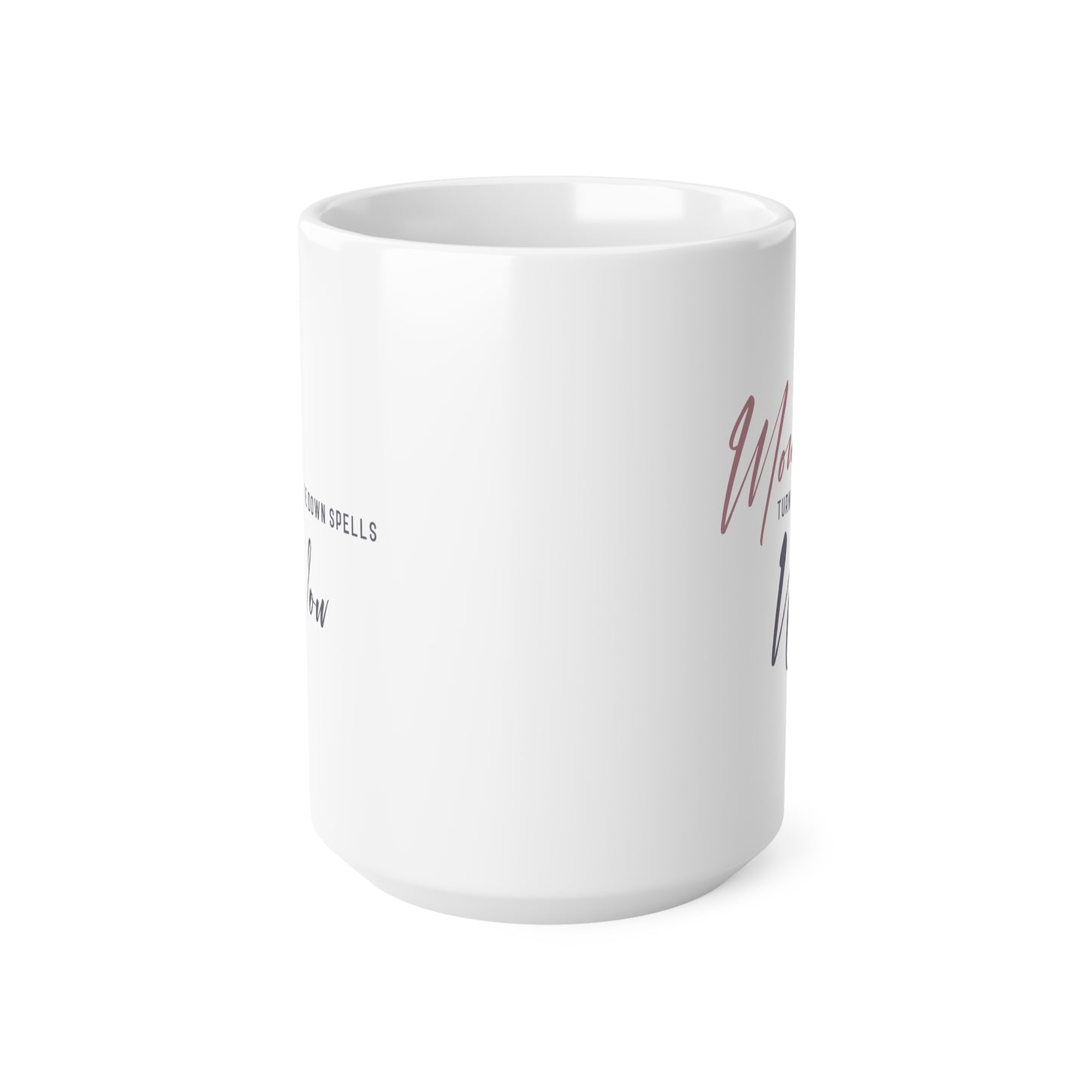 "MOM Turn Upside Down Spells WOW" mug