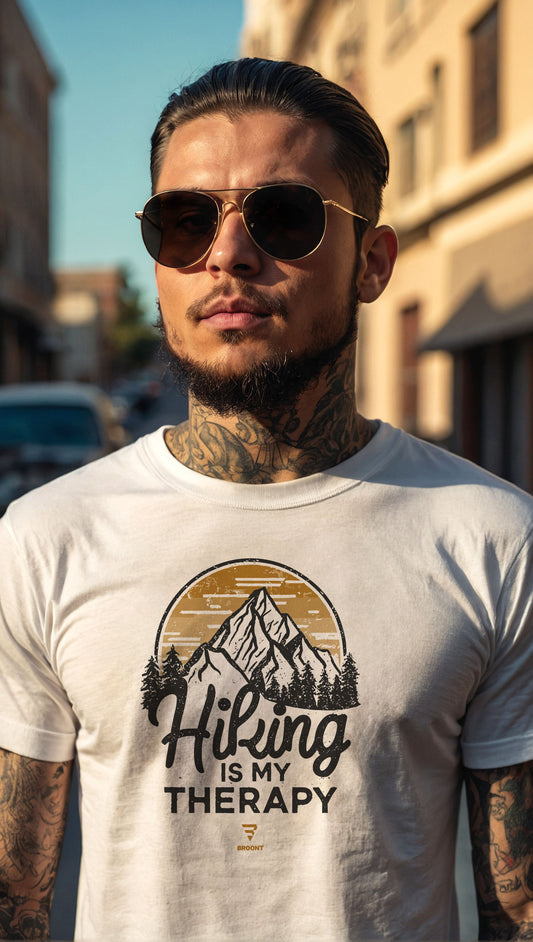 "Hiking is My Therapy " - The Perfect Companion for Your Outdoor Adventures T-Shirt