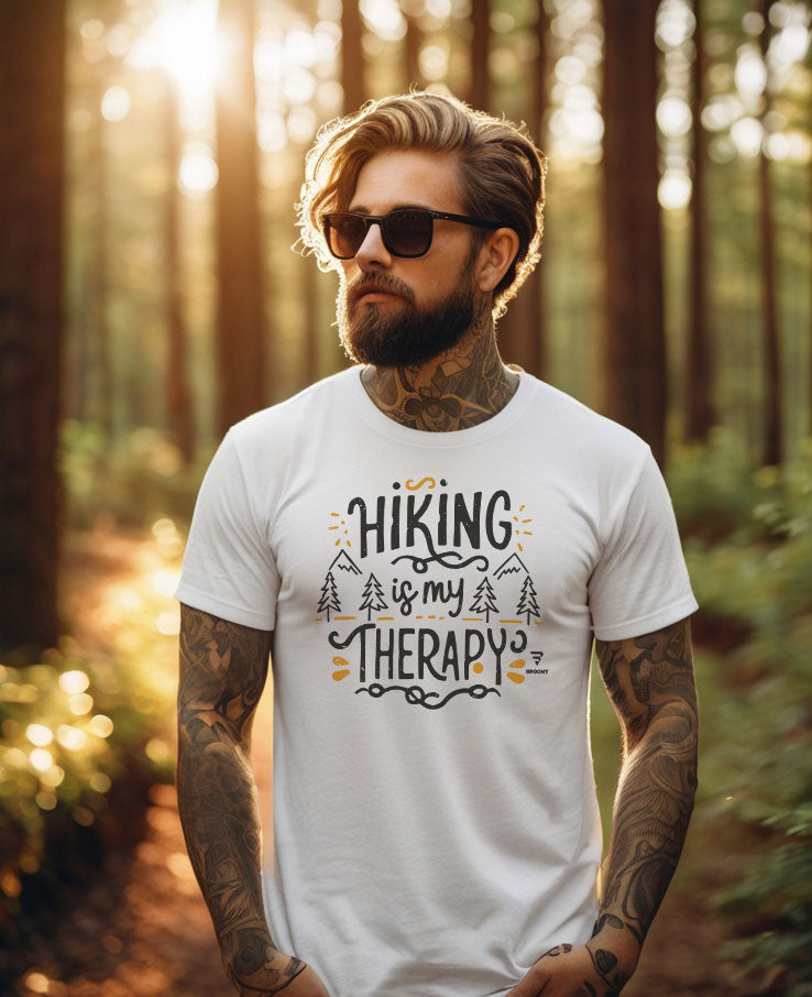 "Hiking is My Therapy " - The Perfect Companion for Your Outdoor Adventures T-Shirt