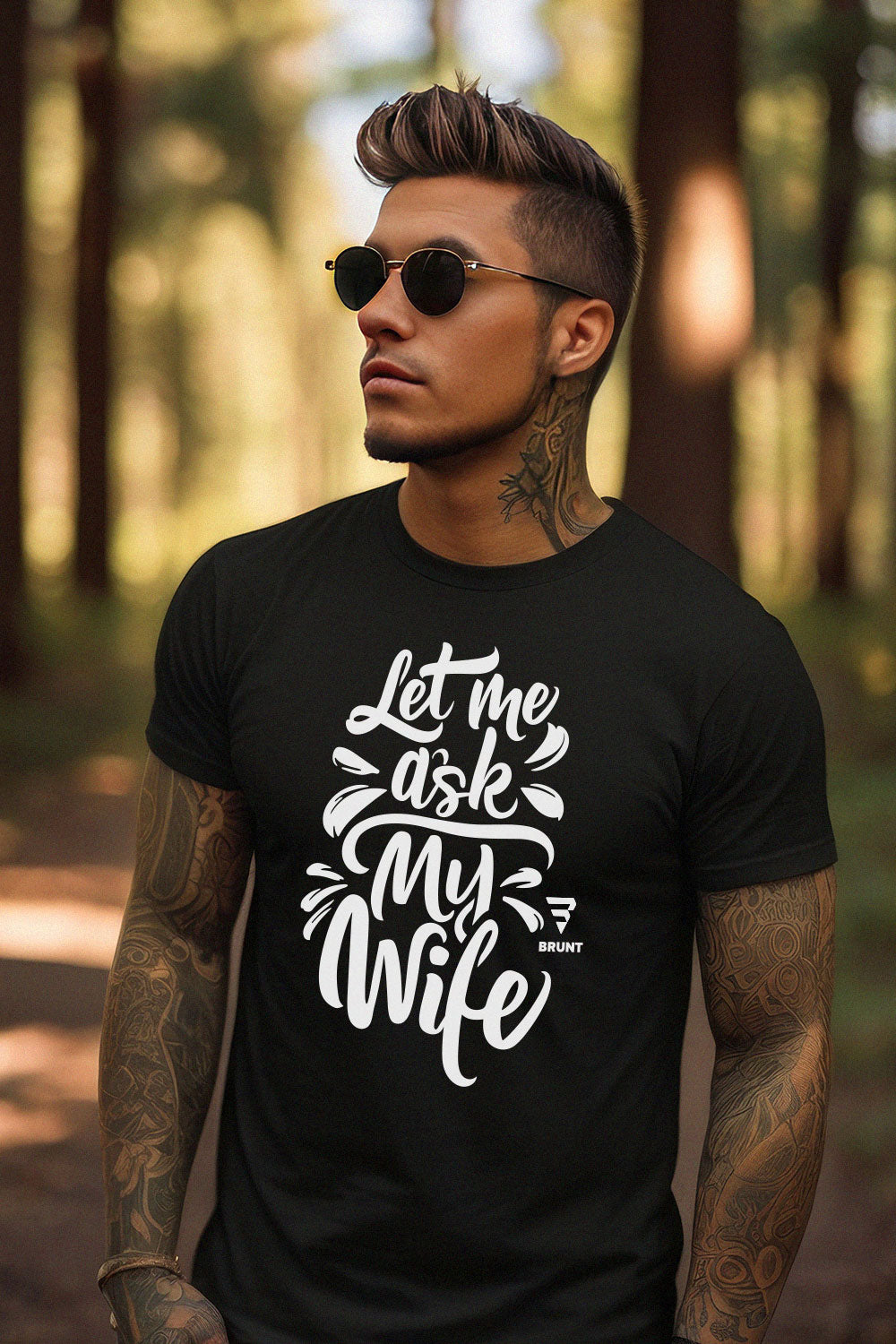 "Let Me Ask My Wife" Creative typography Classic T-Shirt