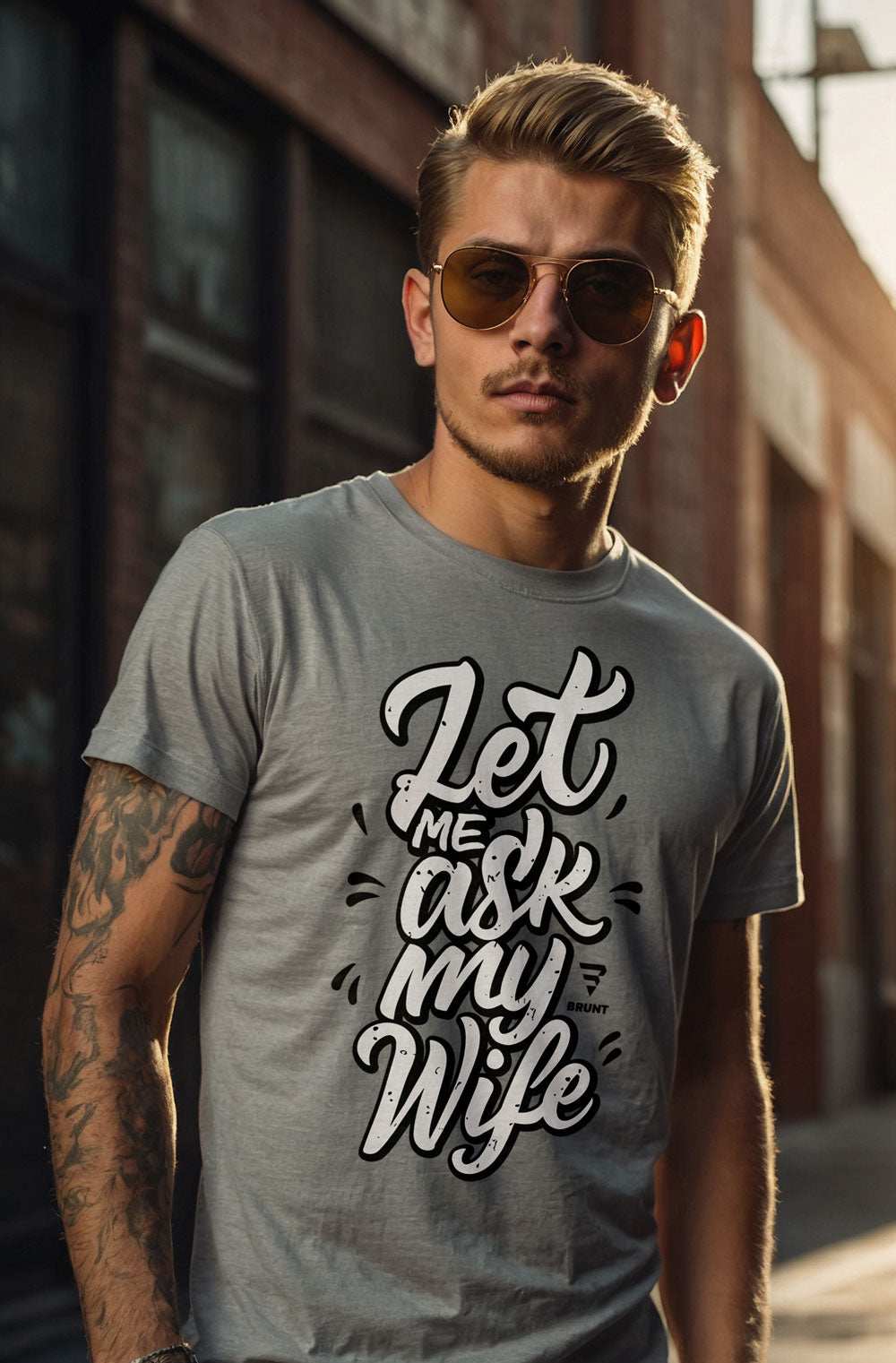 "Let Me Ask My Wife" Creative typography Classic T-Shirt