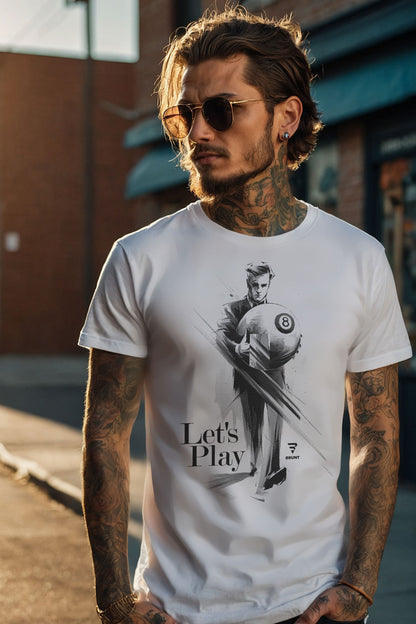 "Let's Play" T-shirt gift for passionate billiards player