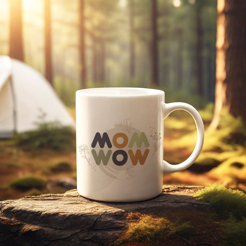 "MOM WOW" coffee mug