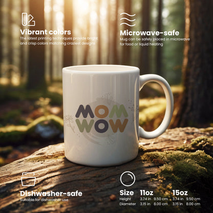 "MOM WOW" coffee mug