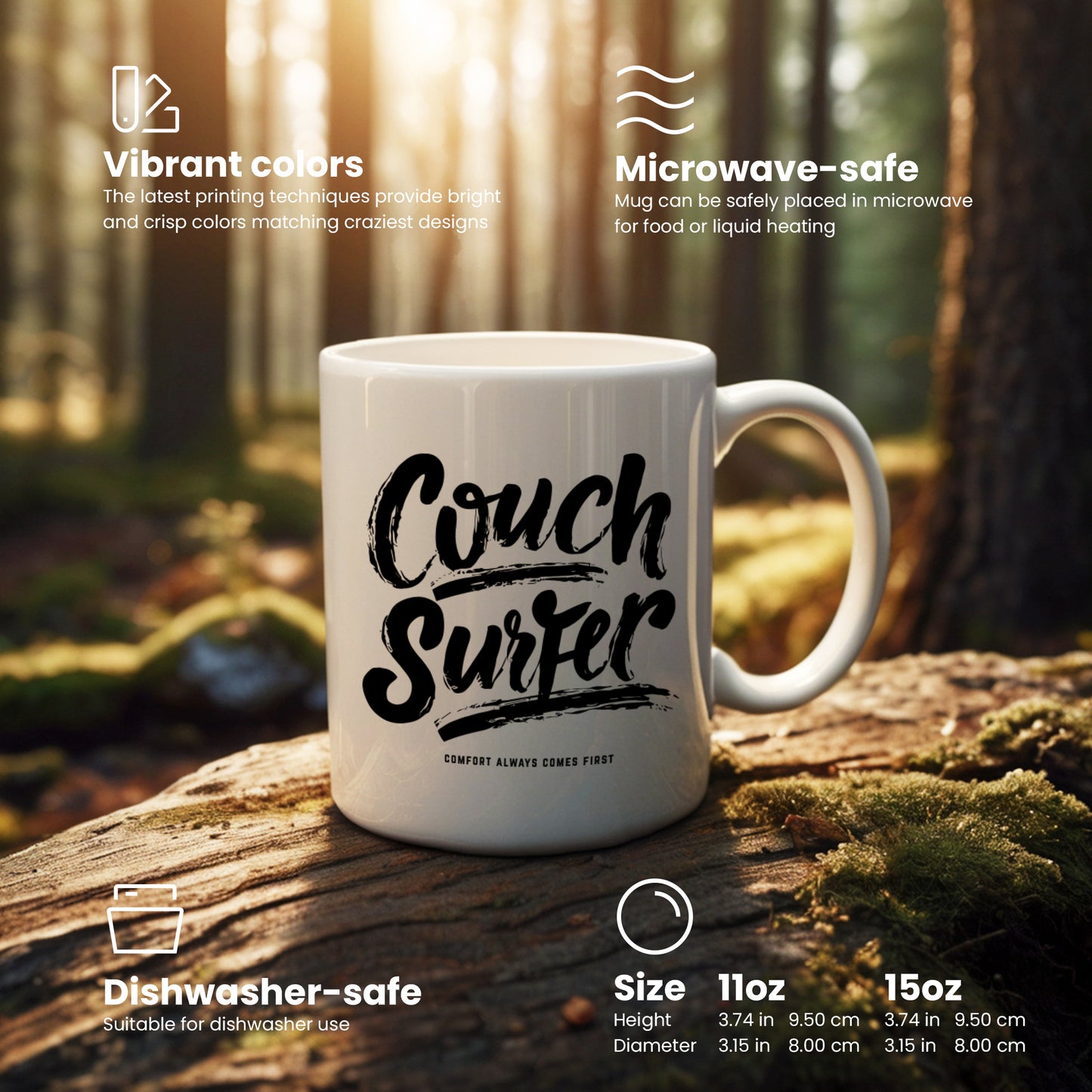 "Couch Surfer." mug