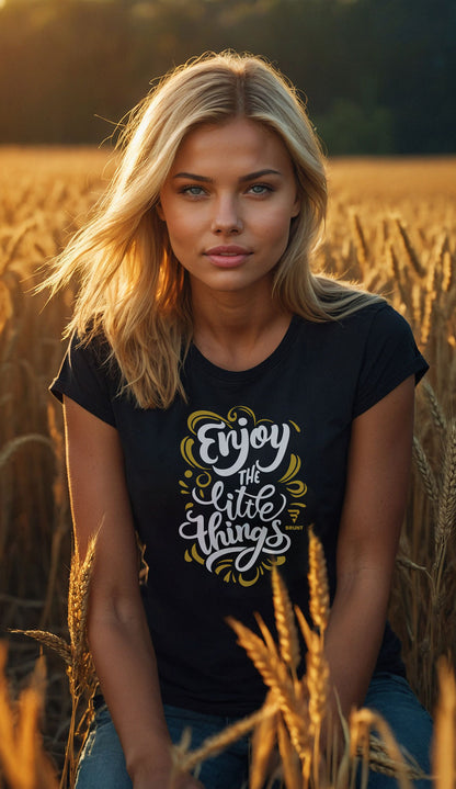 "Enjoy the Little Things" - Creative Typography T-Shirt